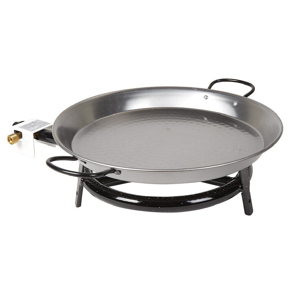 Plat à paella ø 40 cm avec réchaud gaz et trépied H66 cm