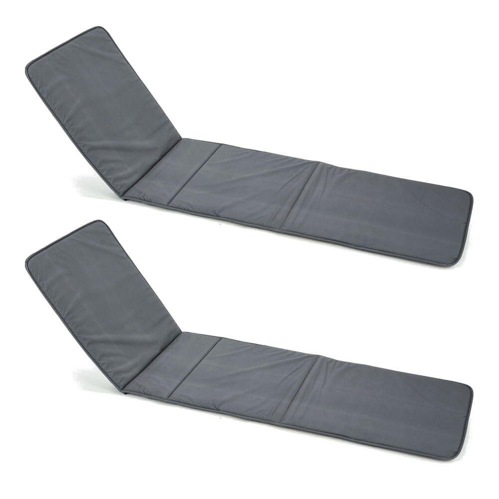 Coussin bain de soleil gris anthracite x2