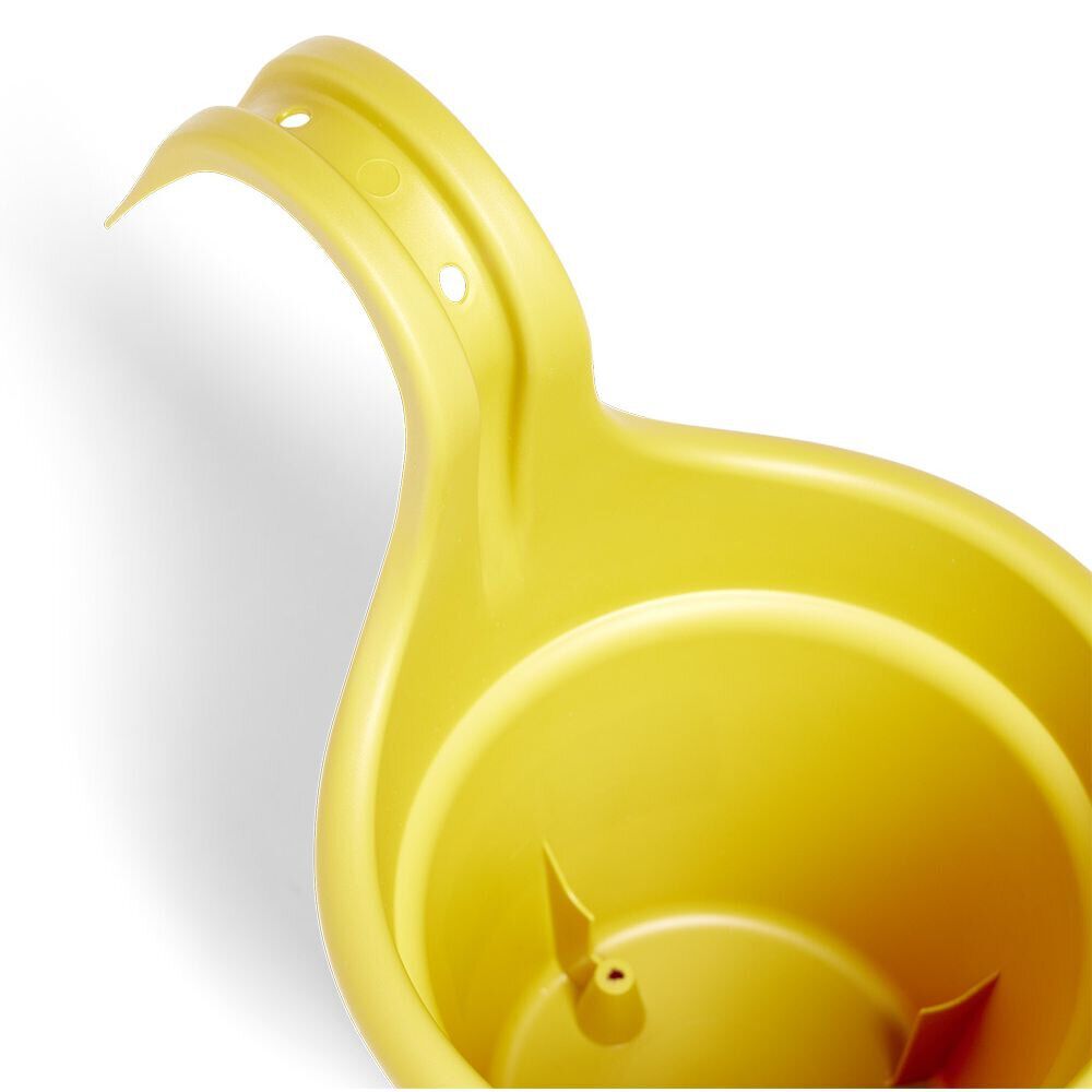 Pot à suspendre Ø18cm plastique jaune