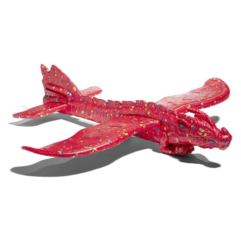 Avion planeur en mousse dragon ou requin 46x48x10cm