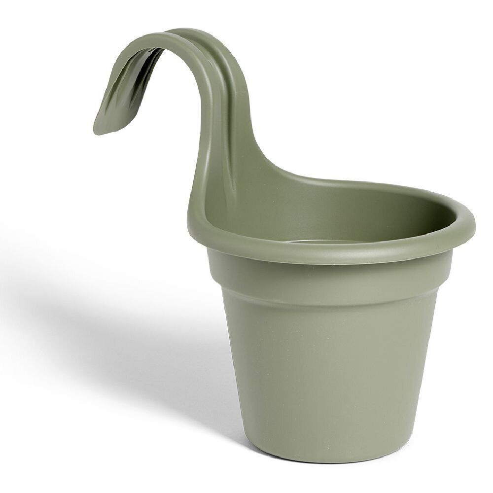 Pot à suspendre Ø18cm plastique vert kaki