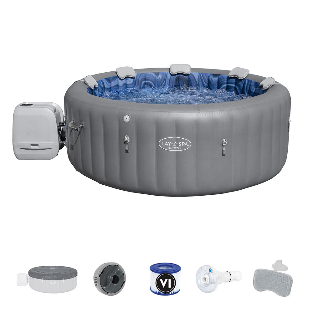 Spa gonflable rond LED Lay-Z-Spa Santorini Hydrojet pro™ Bestway 5/7pers