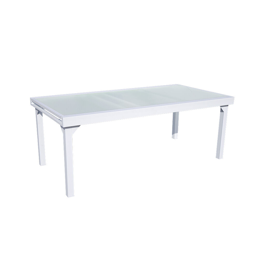 Table extensible Oslow blanc 10/12 personnes