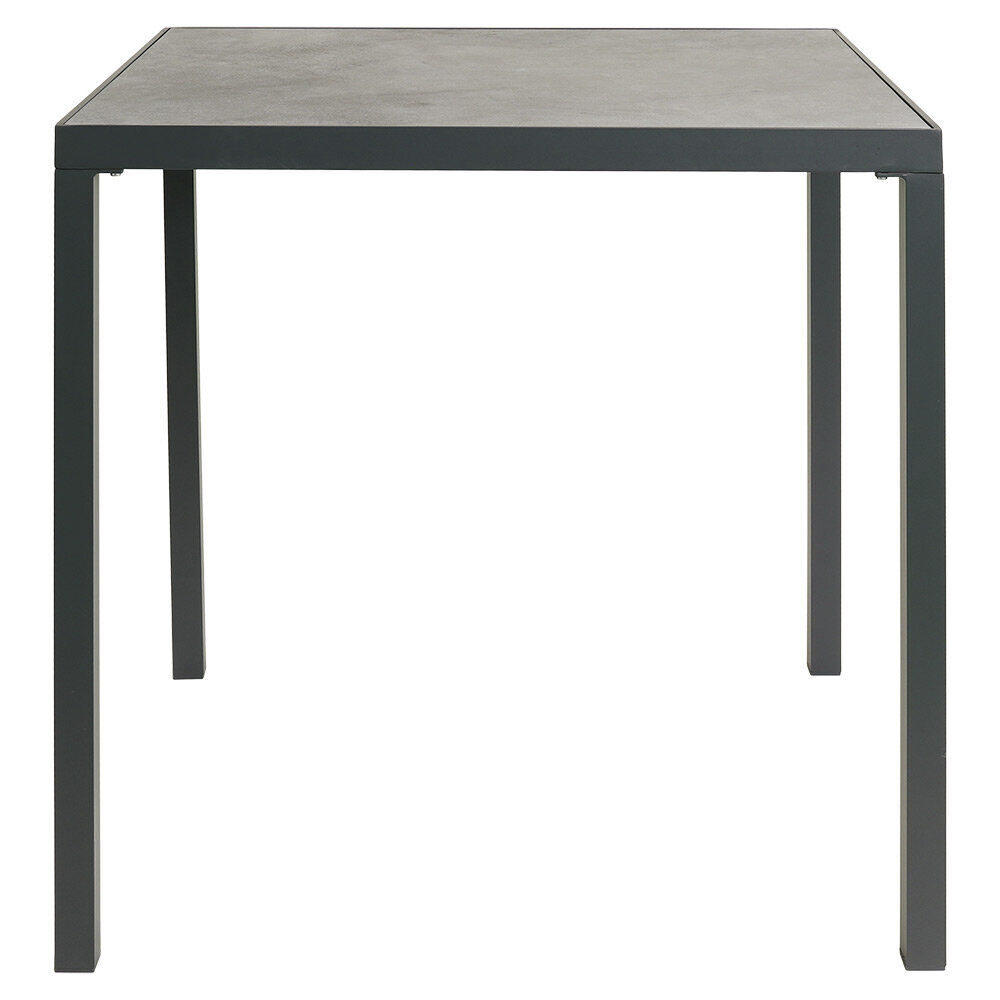 Table haute de jardin Oslow effet marbre 90x90xH.94,5 cm