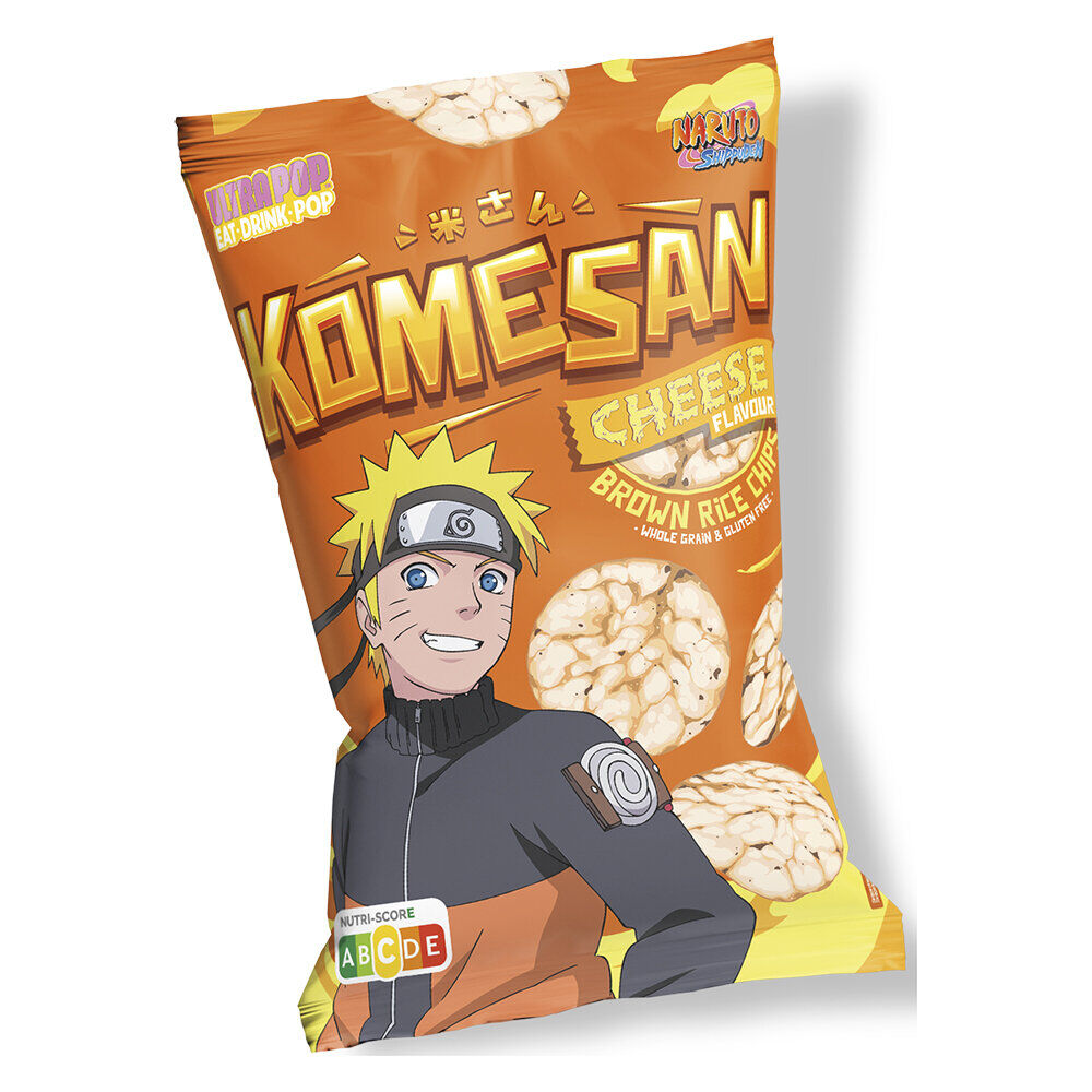 Chips de riz complet Komesan goût fromage Naruto 60g