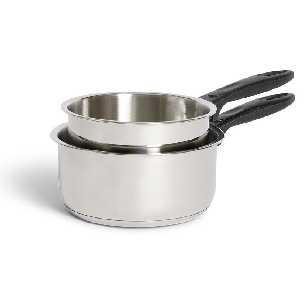 Set casserole inox x2 - Ø16cm et Ø18cm