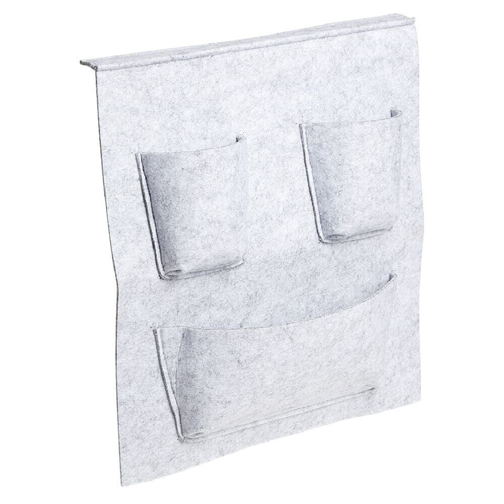 Rangement Box Cube pochette feutrine gris clair 34x30cm