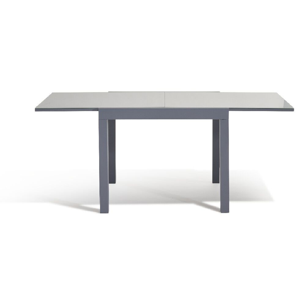 Table extensible Oslow gris ardoise 4 à 8 personnes