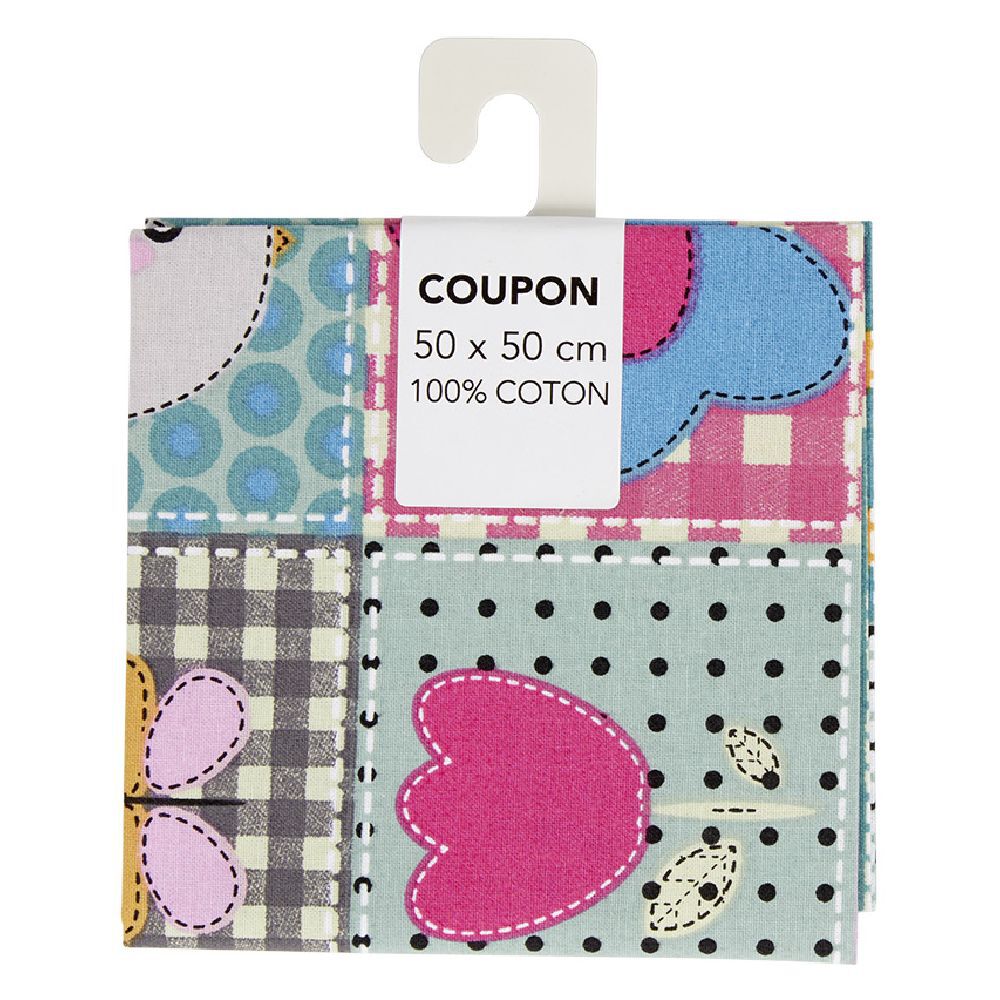 Coupon tissu 100% coton 50x50cm