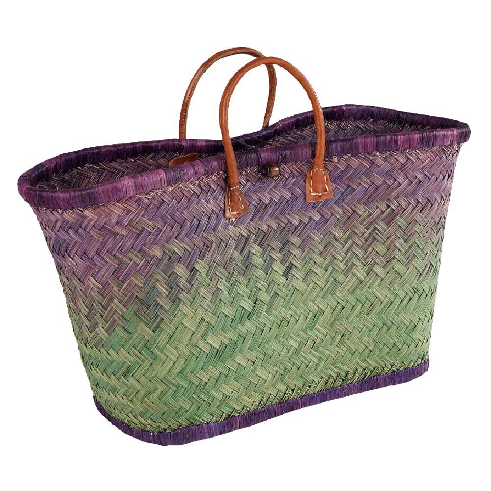 Panier de plage en fibre naturelle