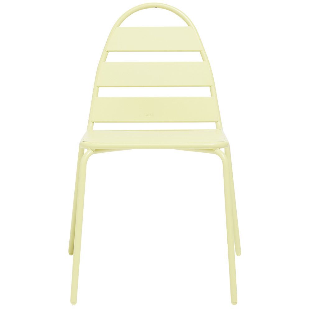 Chaise de jardin Fun métal jaune 58x45xH82cm