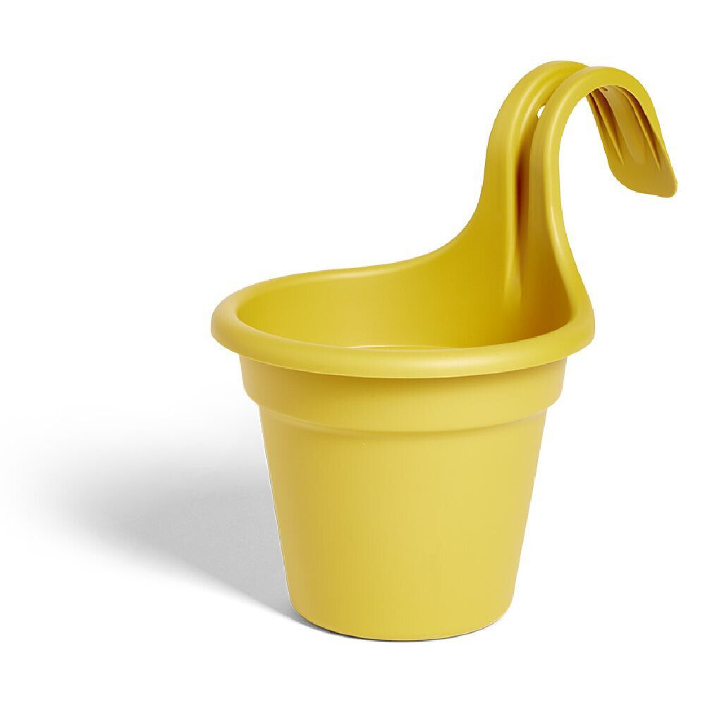 Pot à suspendre Ø18cm plastique jaune