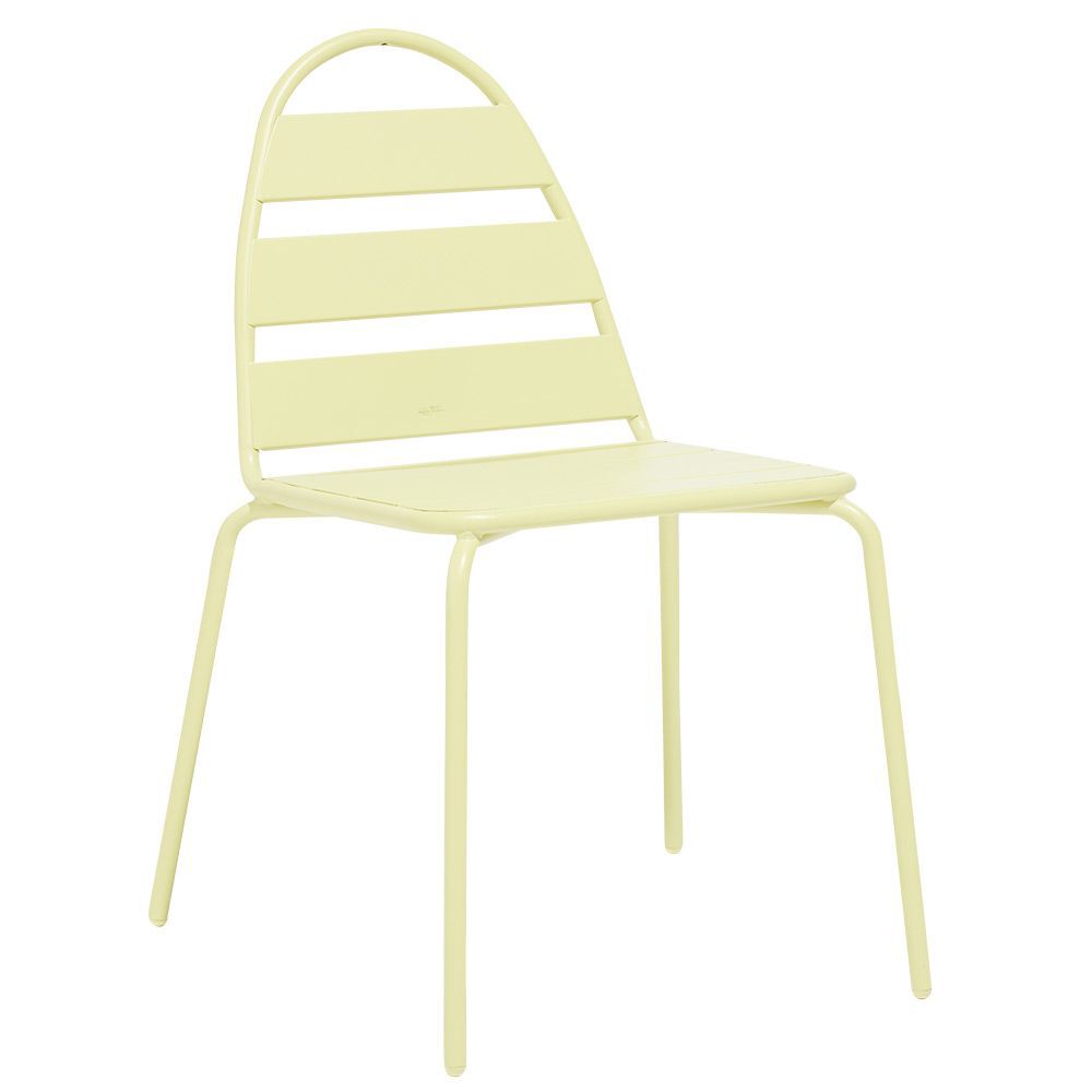 Chaise de jardin Fun métal jaune 58x45xH82cm