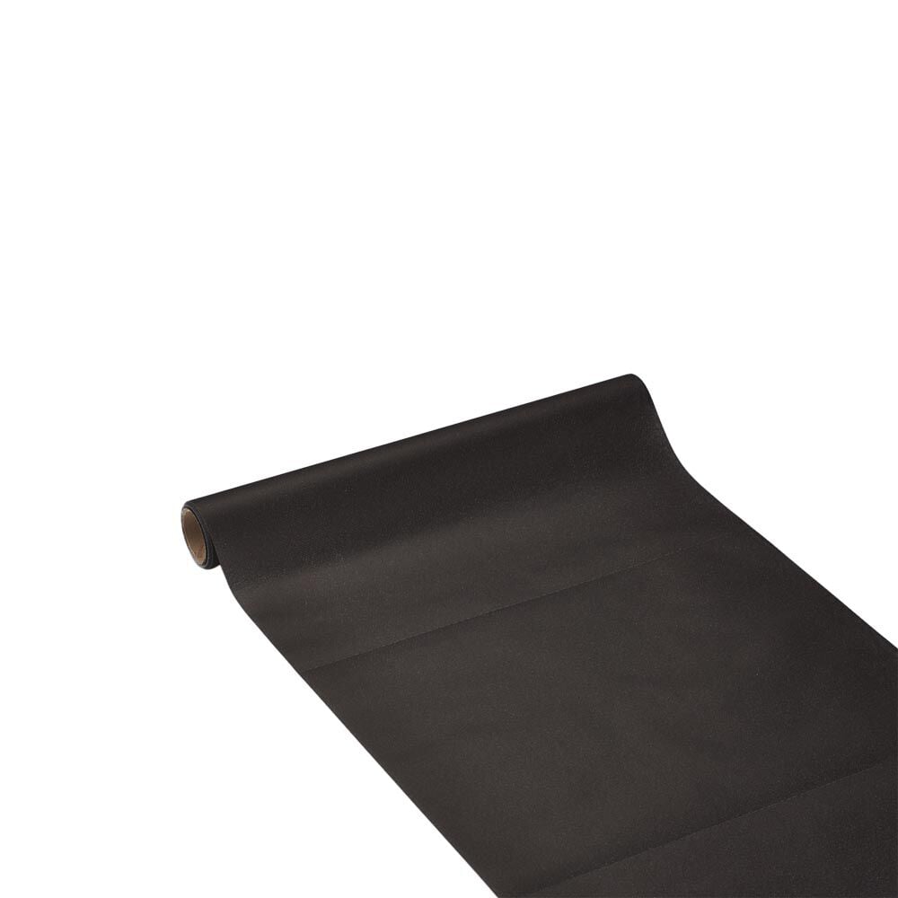 Chemin de table noir effet tissu papier voie sèche 4,8 m