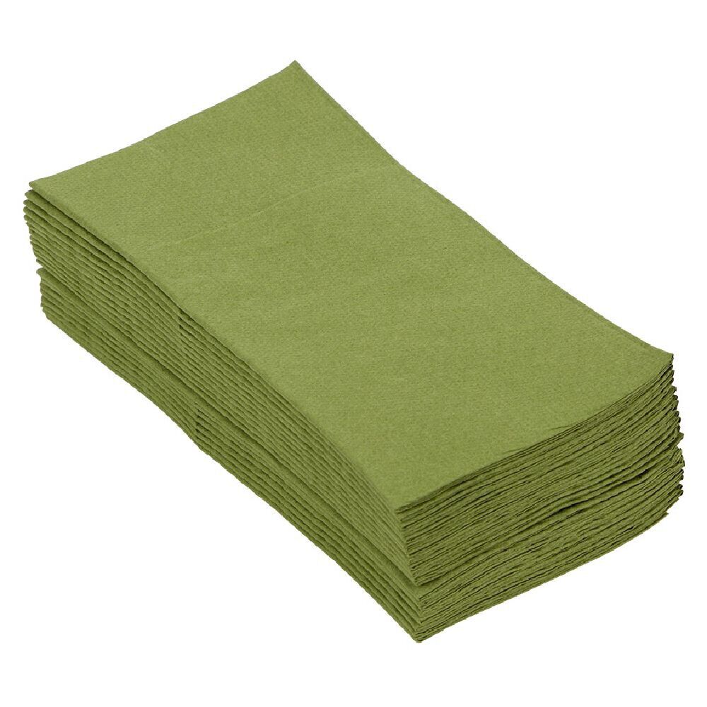 Serviette range couverts 40cm vert olive x20