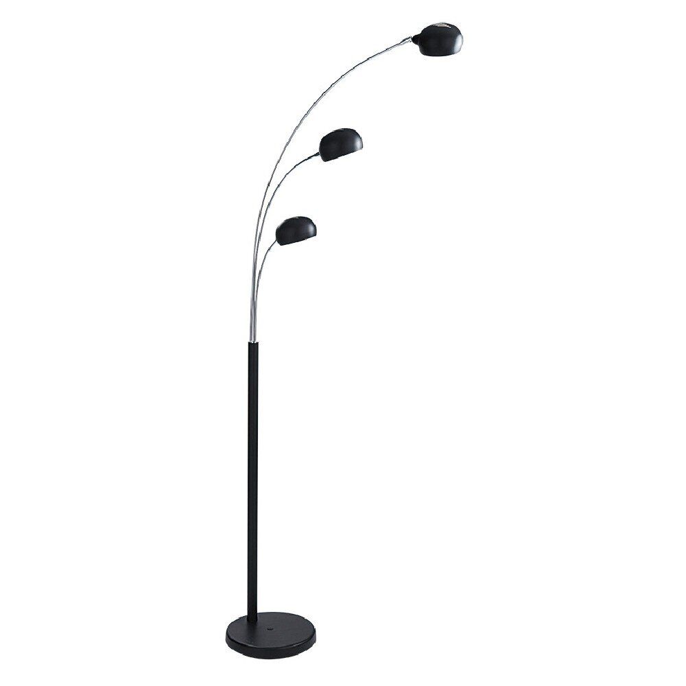 Lampadaire design métal noir 3 têtes