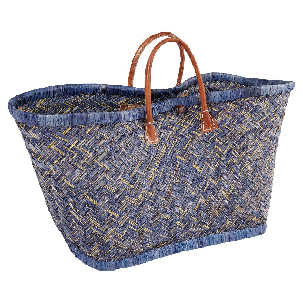 Panier de plage en fibre naturelle