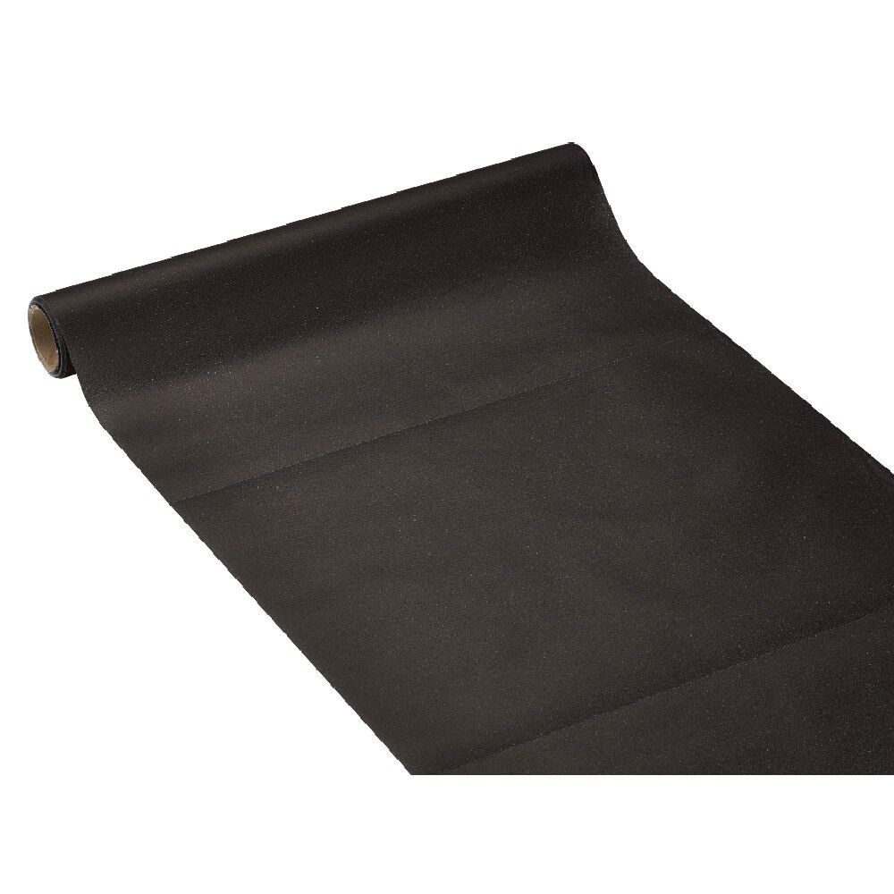 Chemin de table noir effet tissu papier voie sèche 4,8 m