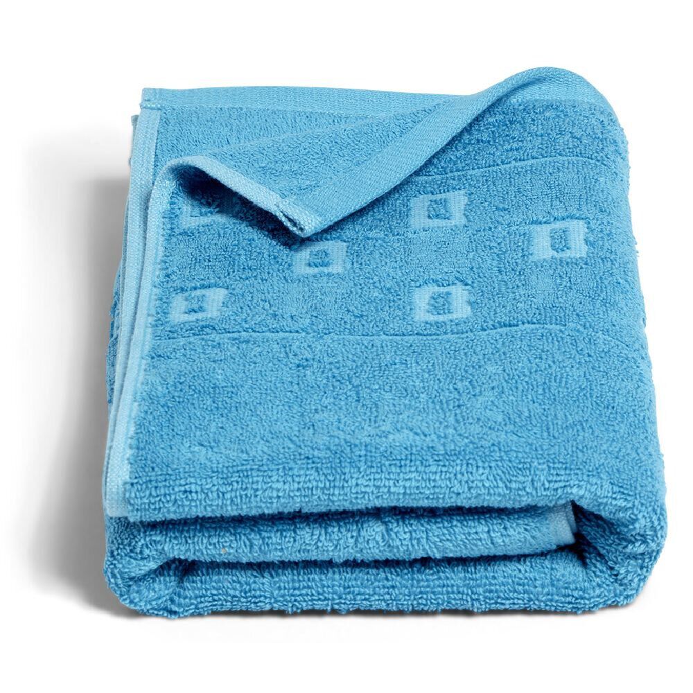 Serviette de toilette 50x100cm coton et polyester bleu