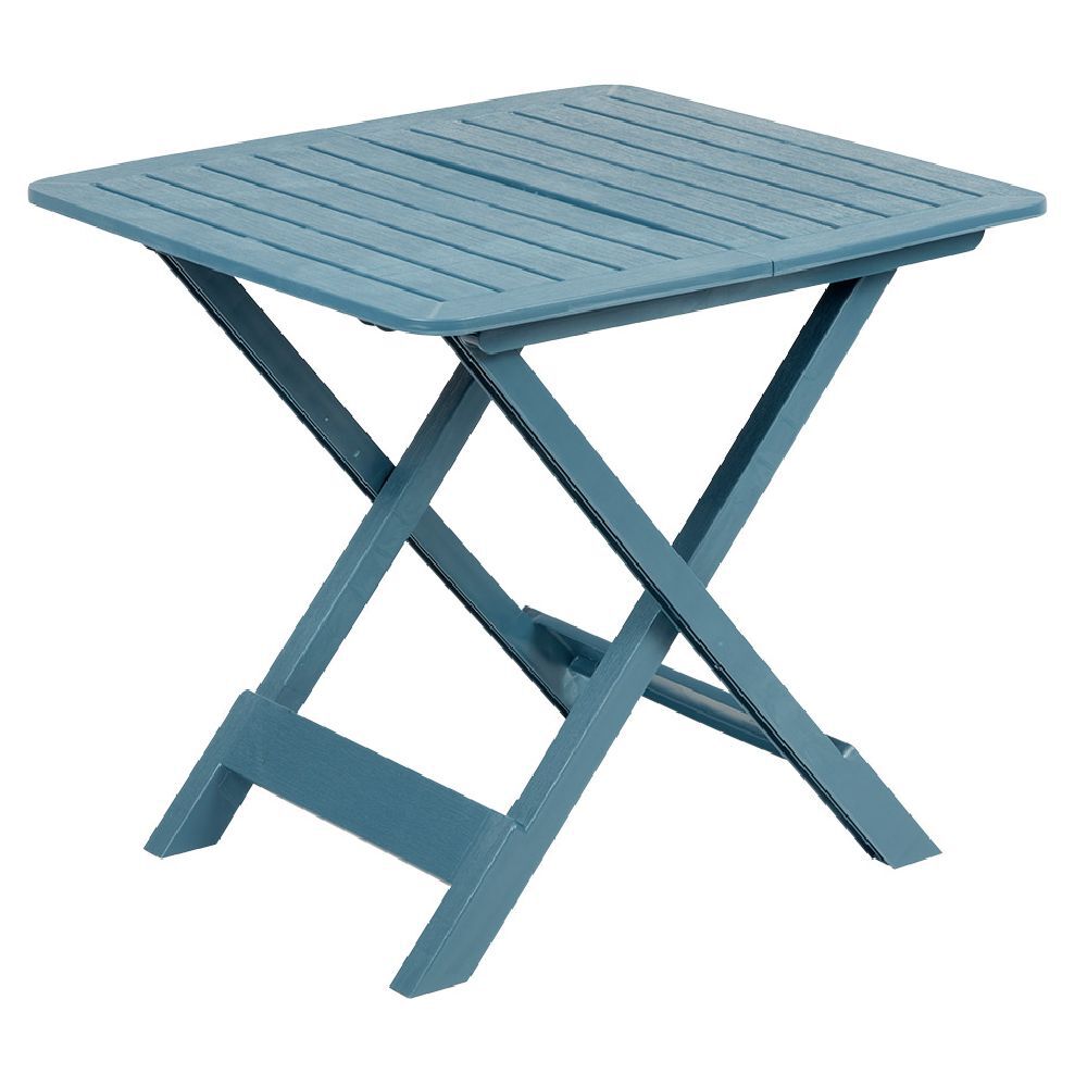 Table pliante Relax plastique bleu 72x70xH79cm