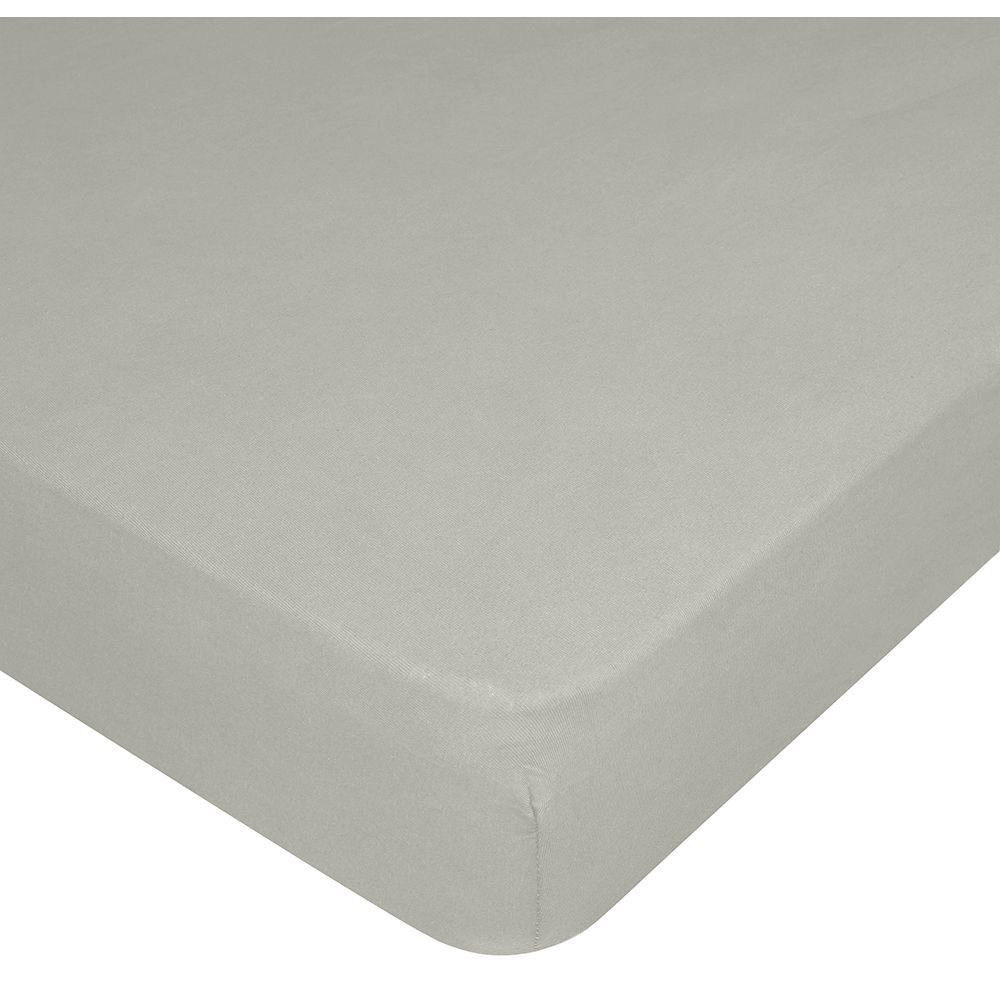 Drap housse spécial matelas gonflable gris 100% jersey 145x190cm