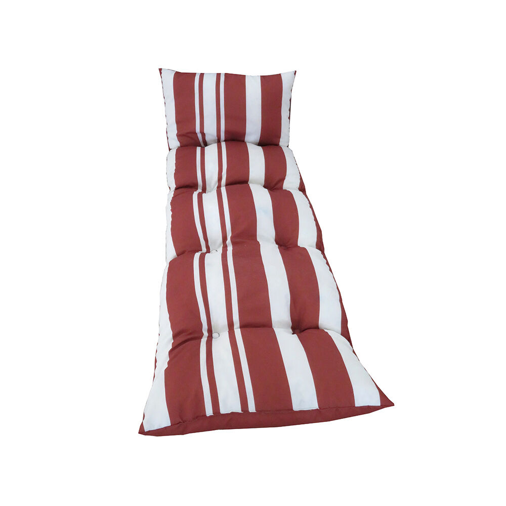 Coussin bain de soleil Manarola rayure rouge et blanc L180xl56xH10cm