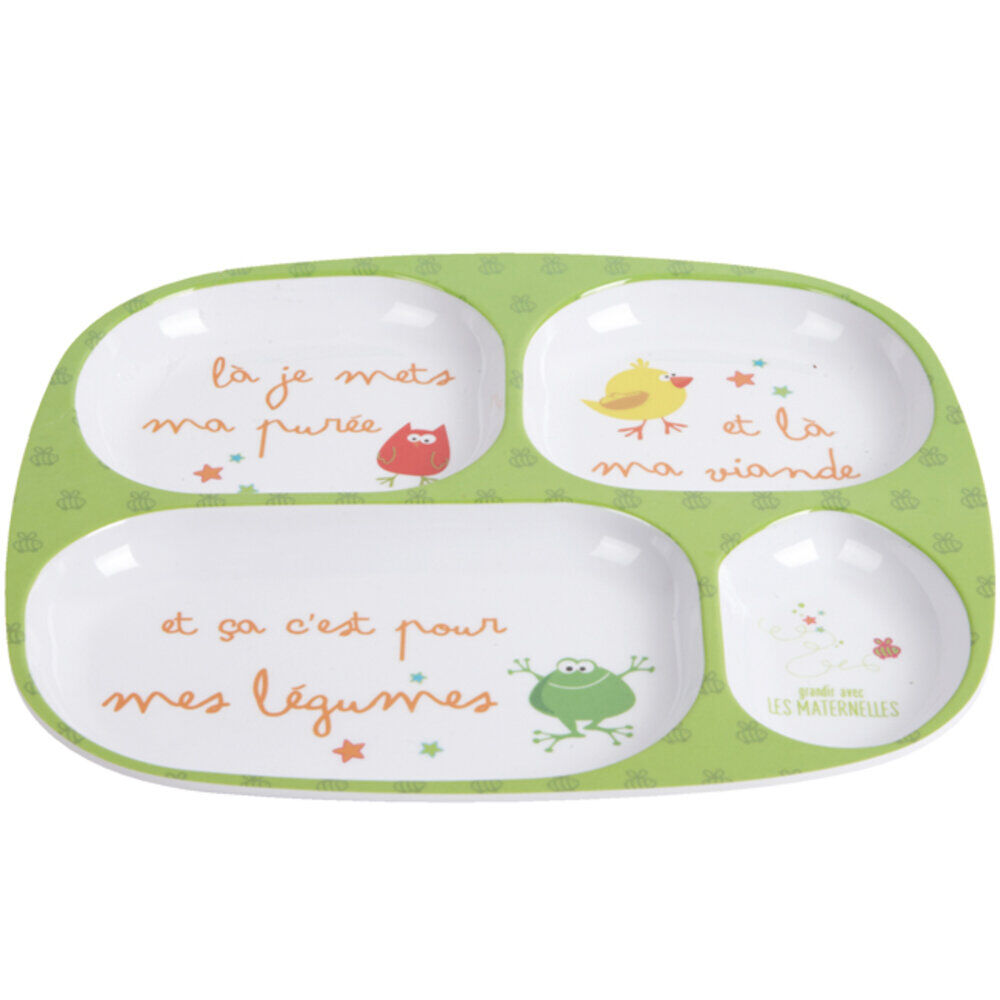 Assiette 4 compartiments enfant Les Maternelles