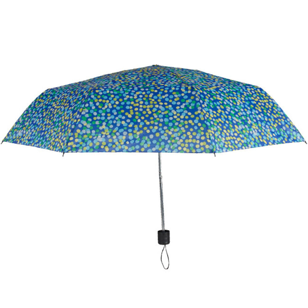 Parapluie bleu à pois colorés