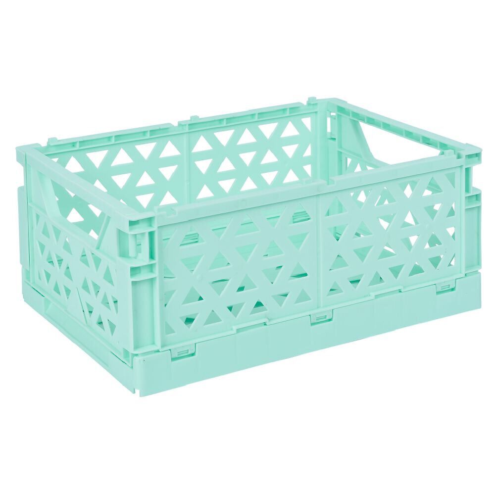 Caisse pliable vert pastel 9,1L- 33x23xH14cm