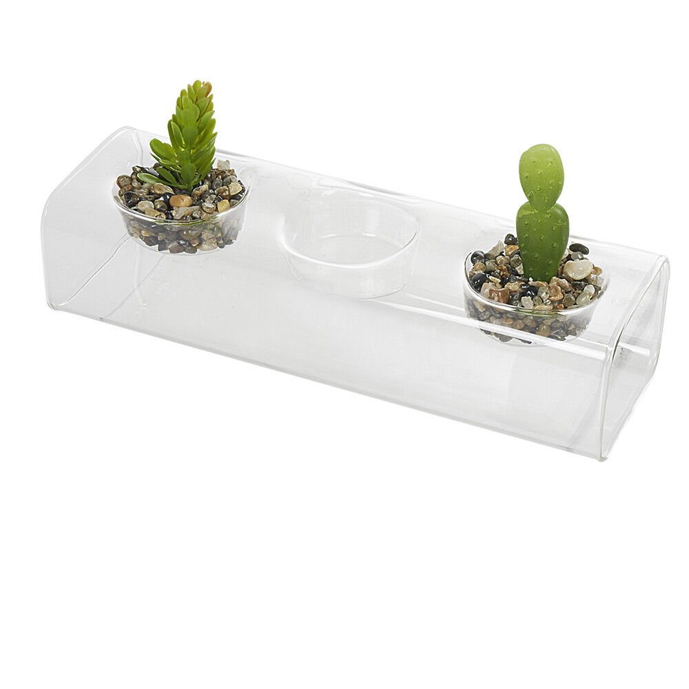 Centre de table plante grasse artificielle x2