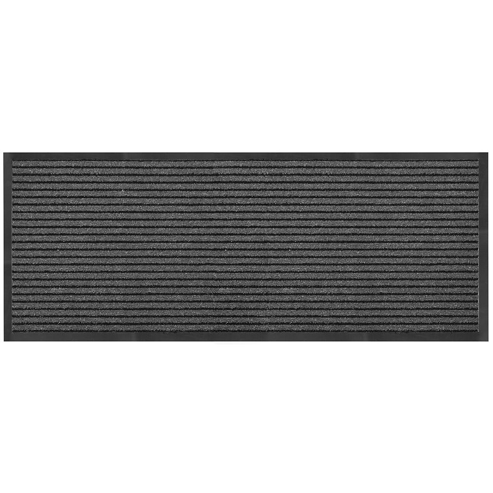 Tapis antidérapant grattant antipoussière absorbant gris 160x60cm