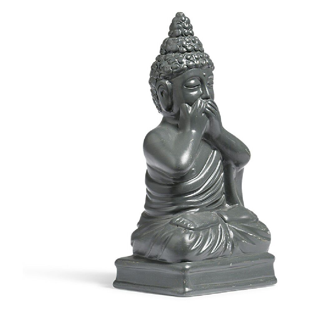 Statue Bouddha de la sagesse résine gris foncé