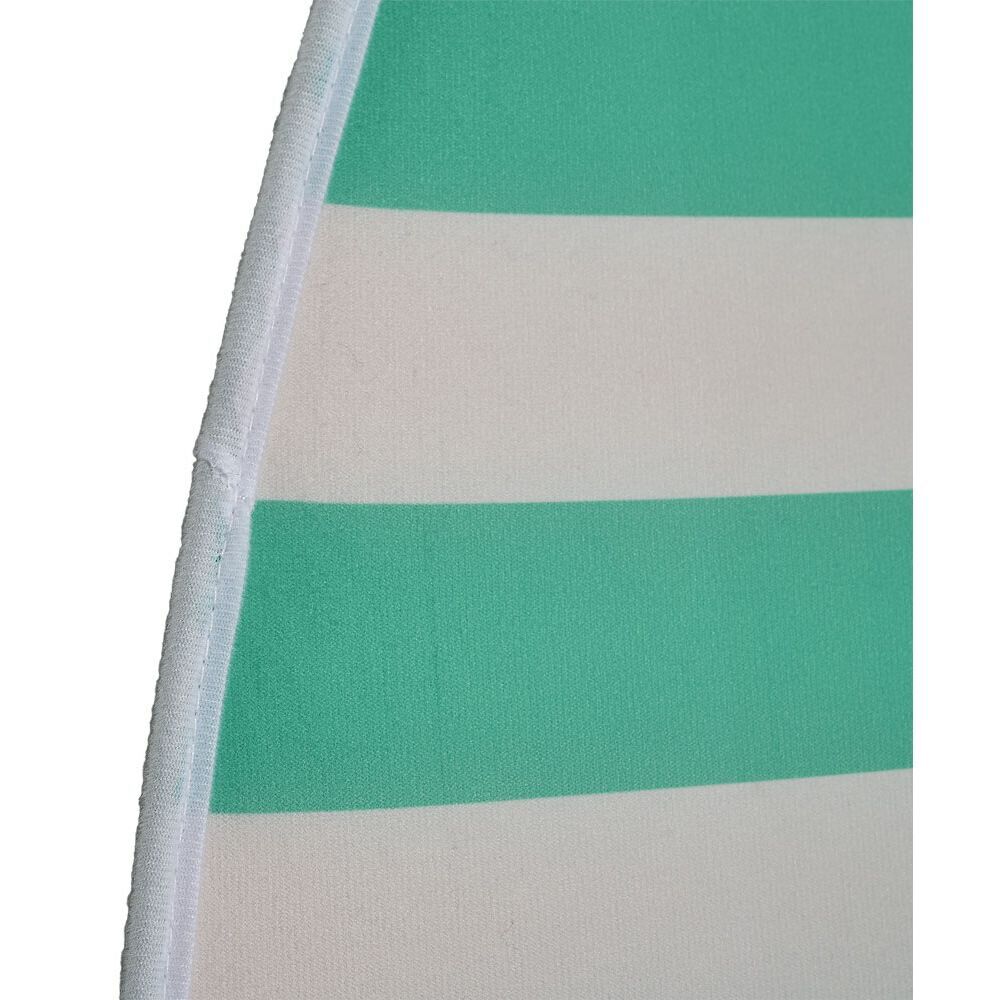 Matelas de plage pop-up rayé vert et blanc Ø150cm