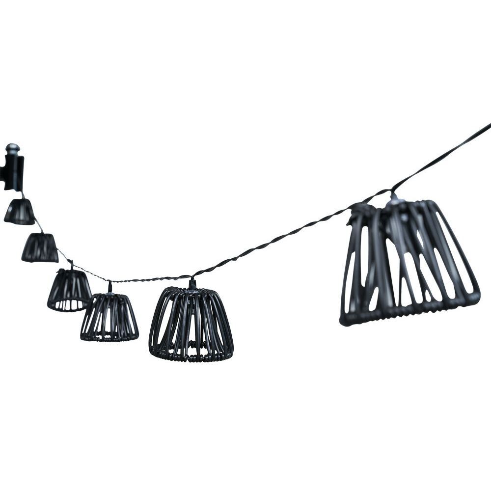 Guirlande solaire 10 LED design filaire noir 2,7m