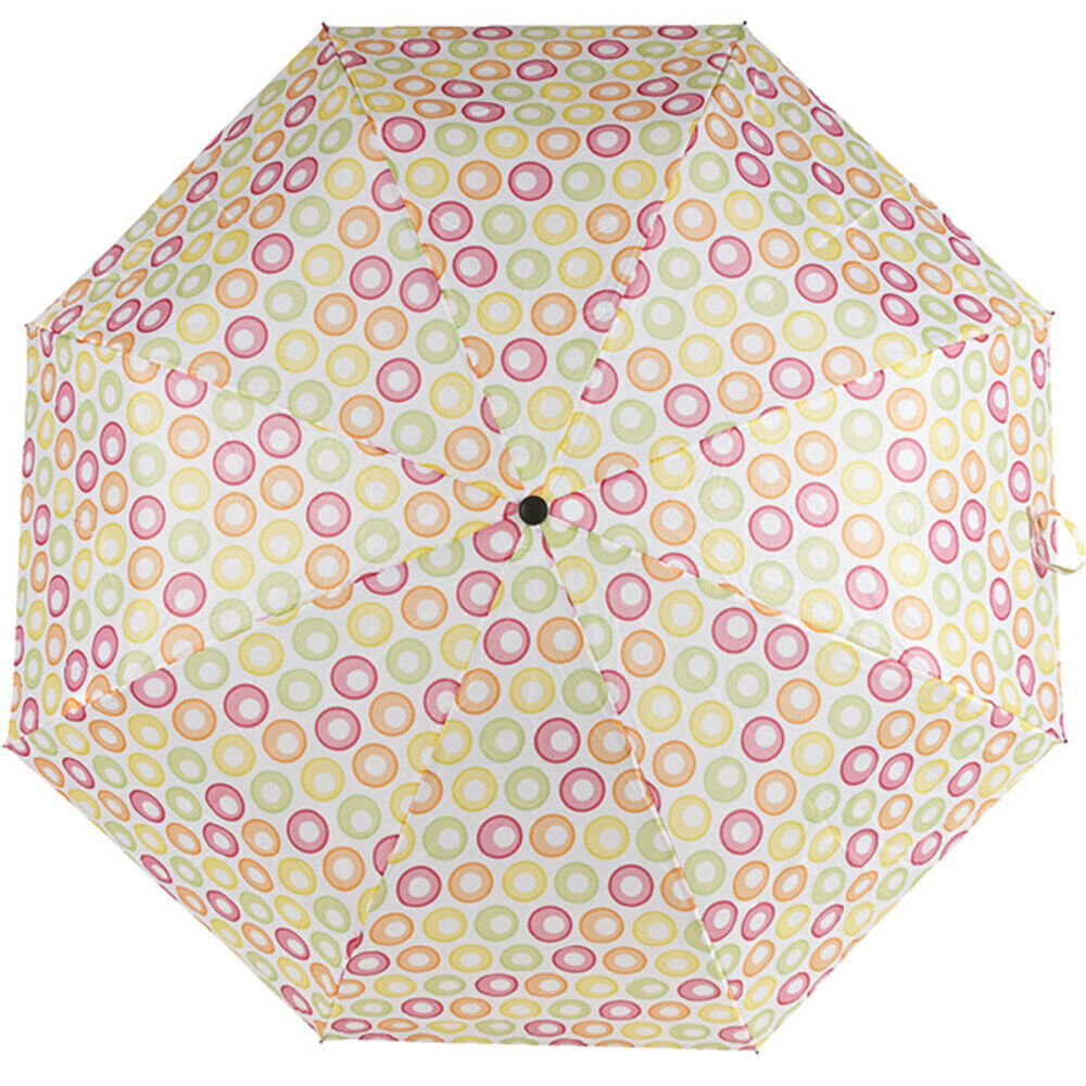 Parapluie blanc design ronds colorés