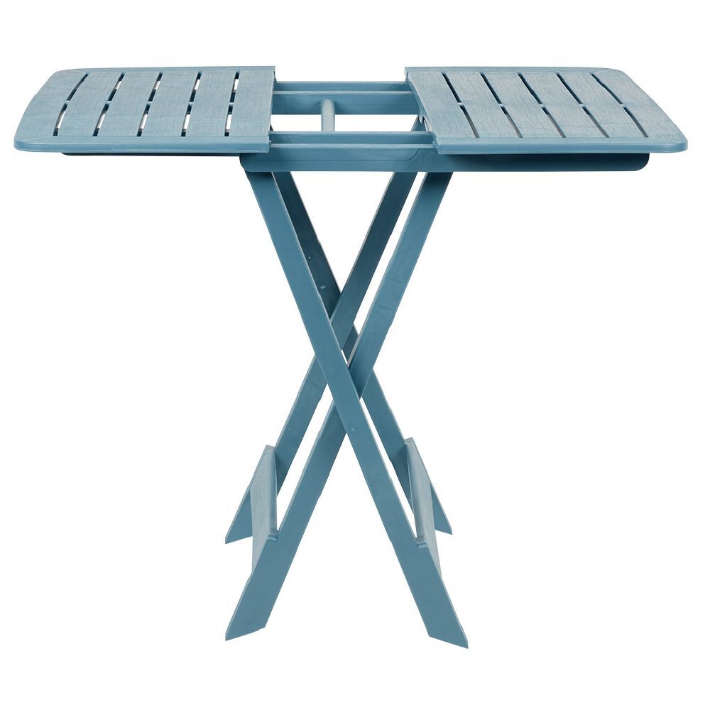Table pliante Relax plastique bleu 72x70xH79cm