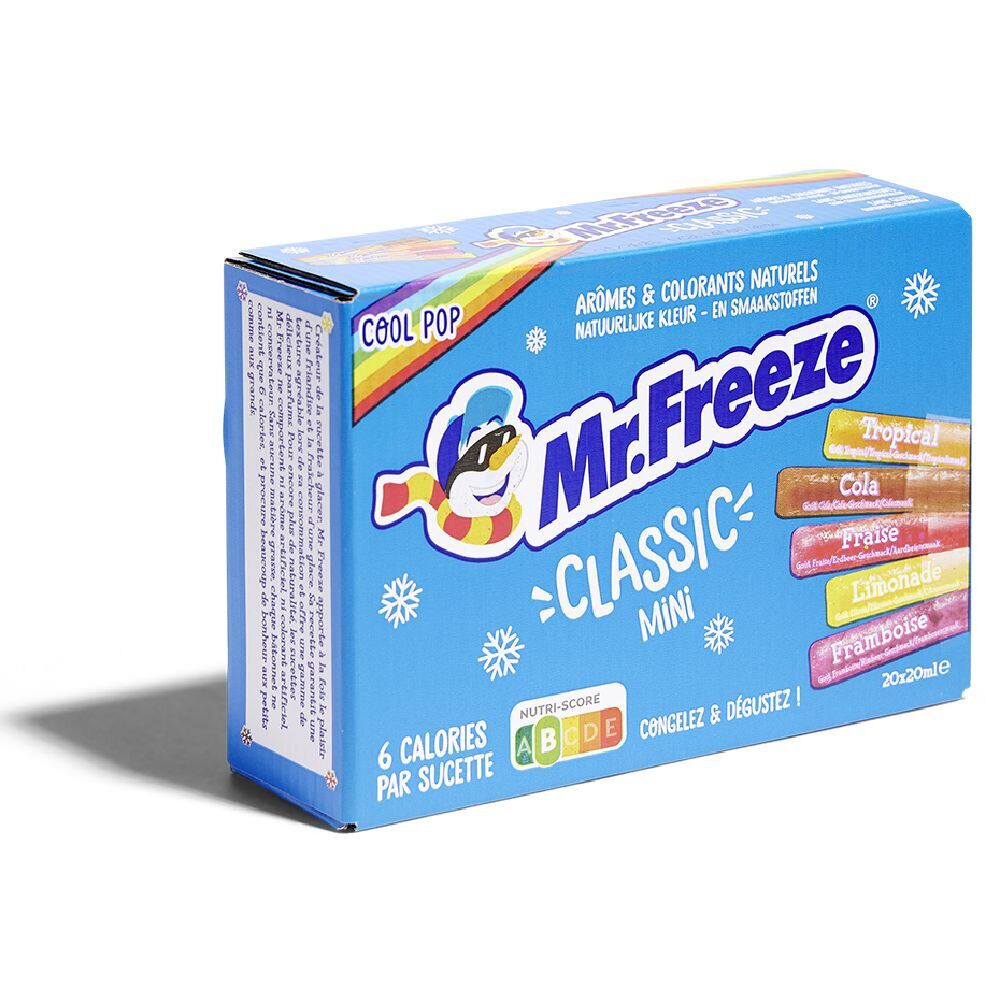 Sucette à congeler Mr.Freeze Cool Pop classique 20x20ml