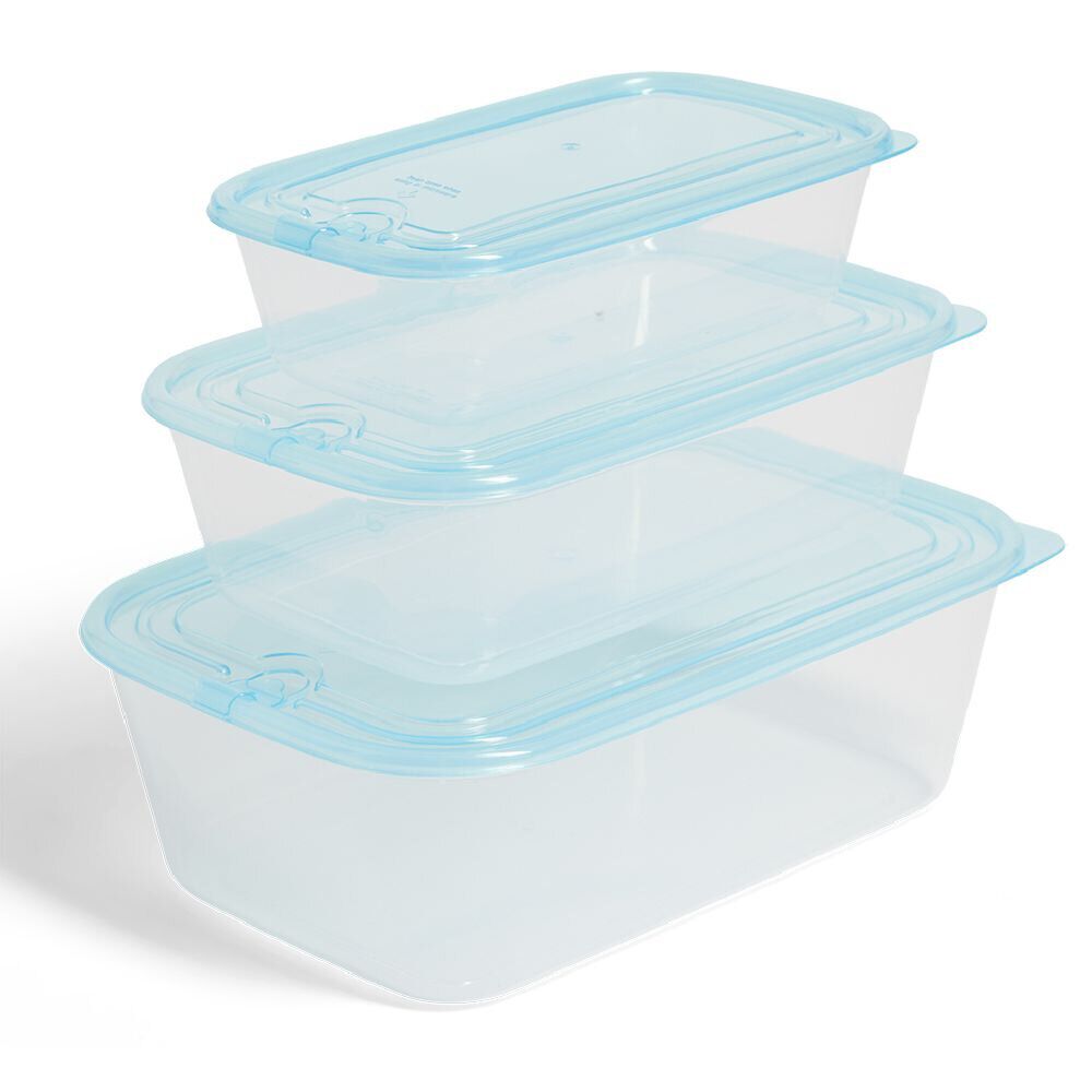 Lot de 3 boîtes de conservation alimentaire en plastique