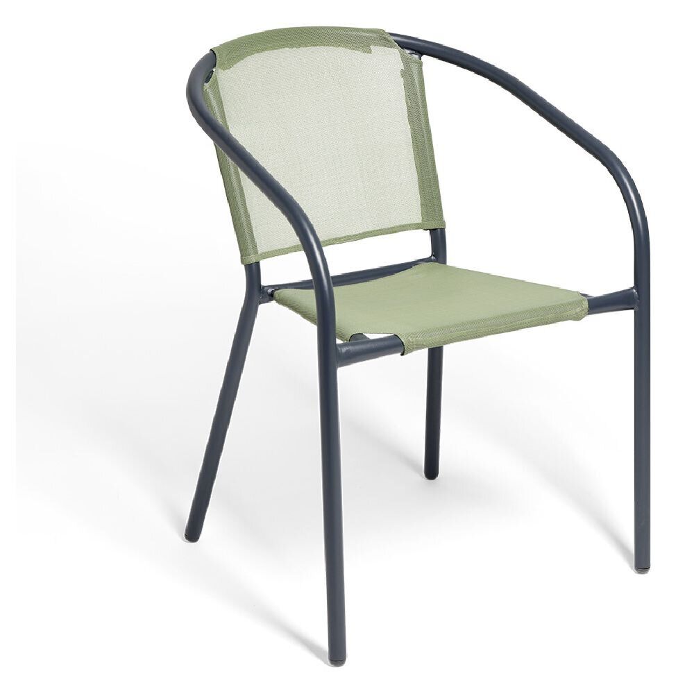 Fauteuil de jardin Macëo vert sauge 54x55xH75cm