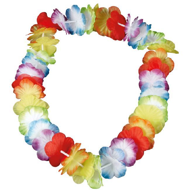 Collier Hawaïen fleurs multicolores