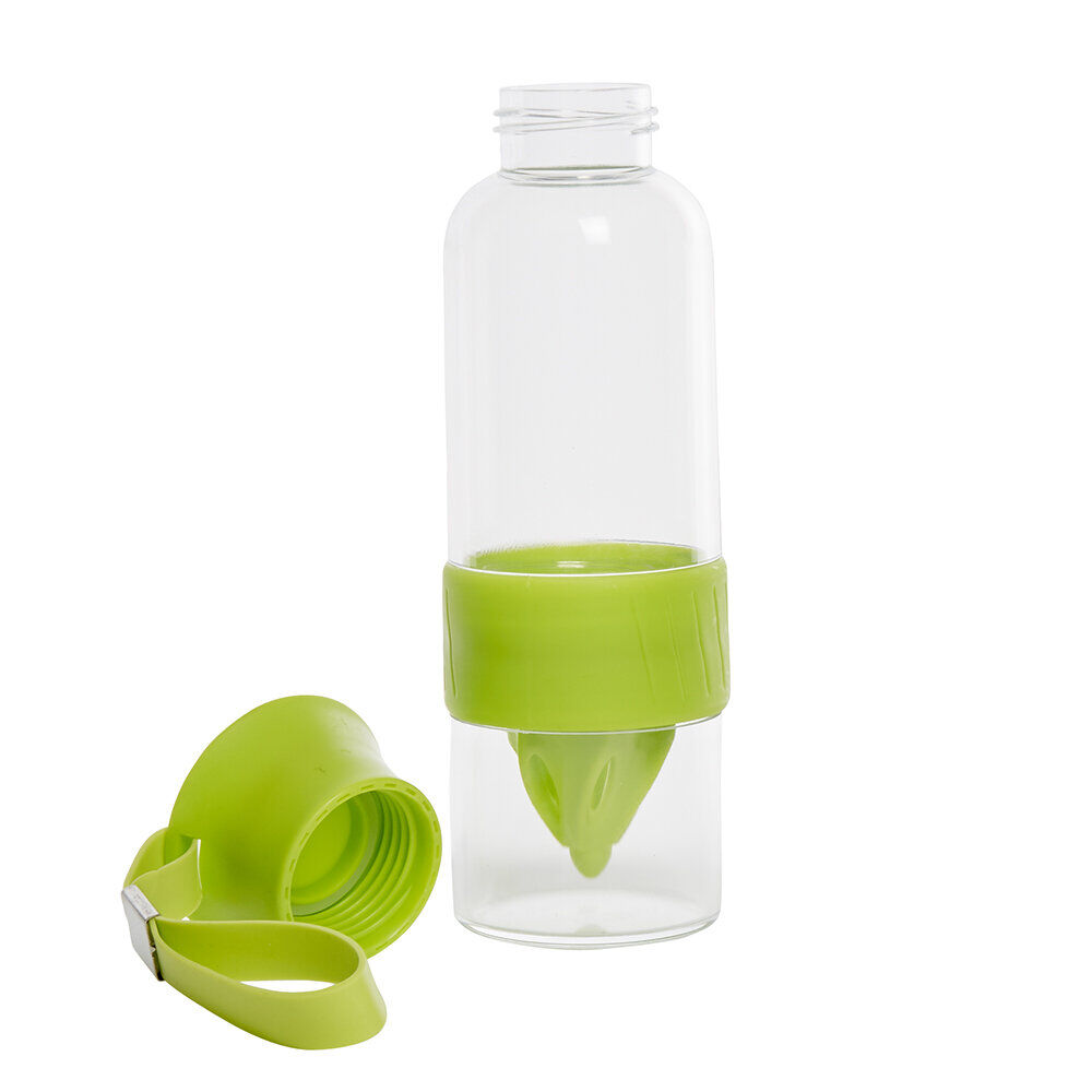 Bouteille presse agrume transparent vert 550 ml