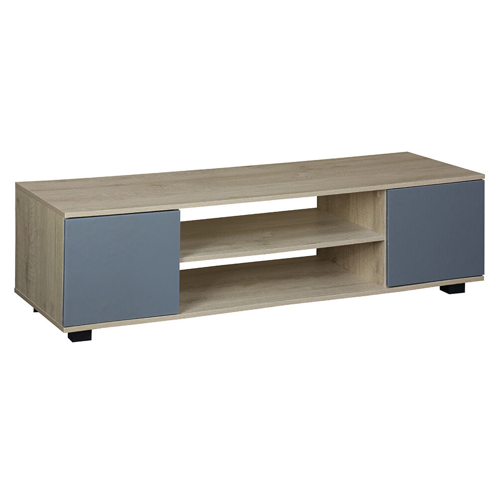 Meuble TV Sydney naturel gris 120x40xH34 cm