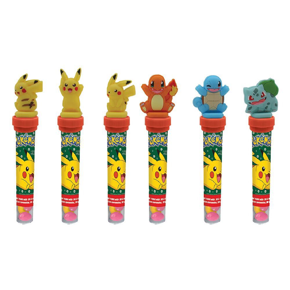Tube de 20 bonbons Pokémon avec capuchon tampon