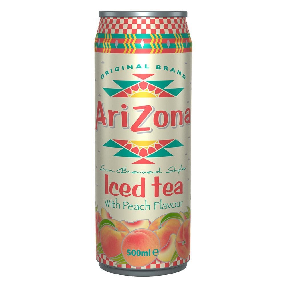Canette boisson Arizona thé vert pêche miel 50cl