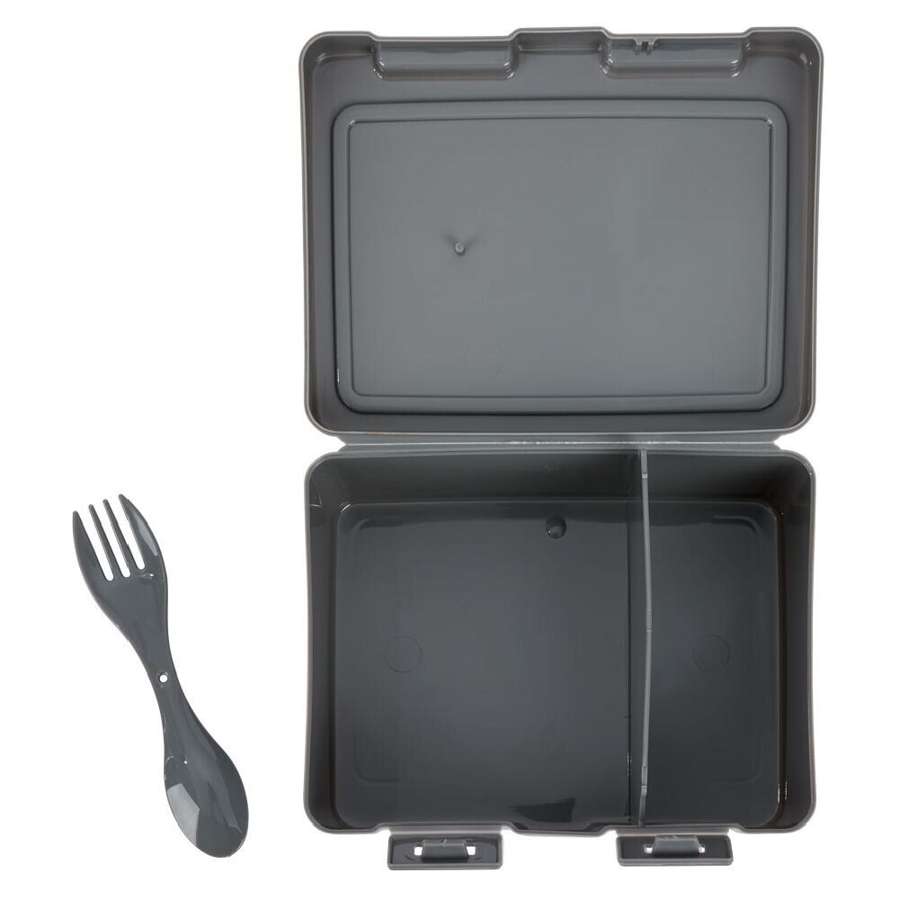 Lunch box à 2 compartiments - Boîte alimentaire en plastique gris 1L