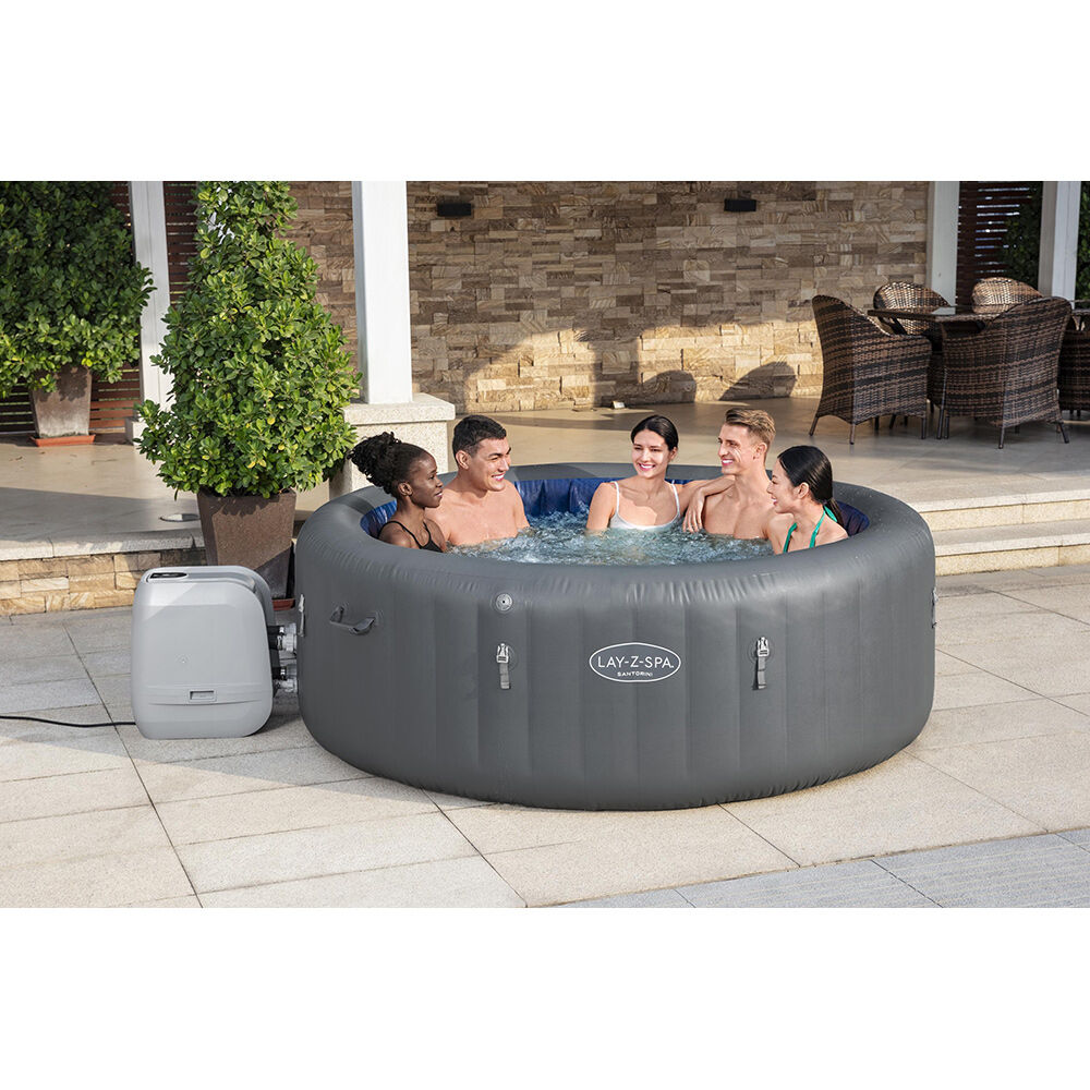 Spa gonflable rond LED Lay-Z-Spa Santorini Hydrojet pro™ Bestway 5/7pers