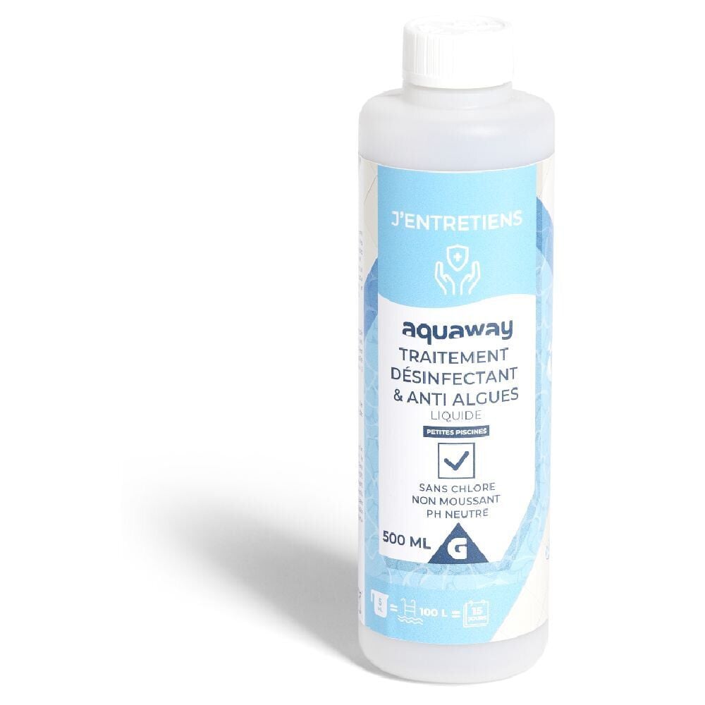 Traitement liquide désinfectant et anti-algues 500ml