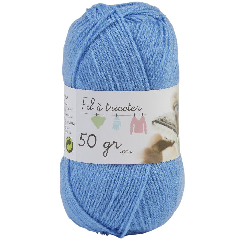 Pelote fil à tricoter acrylique 50g