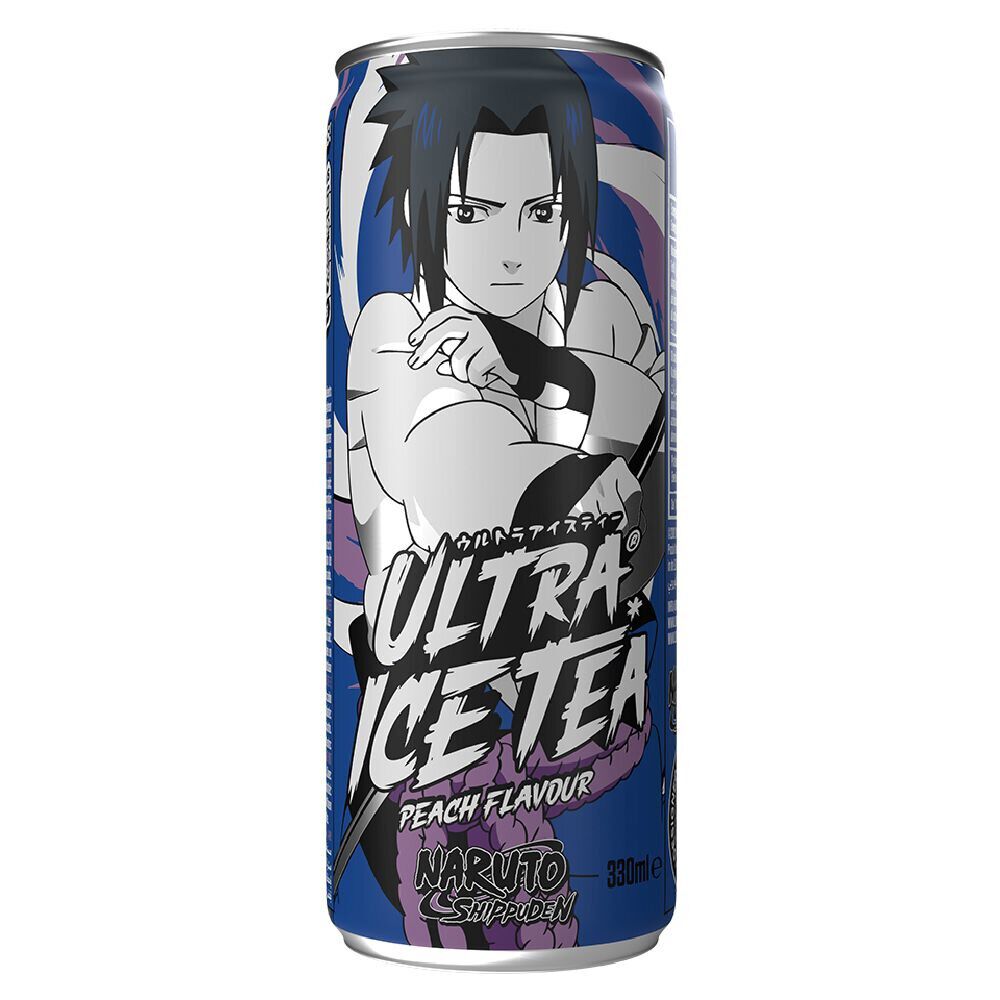 Thé glacé Ultra Ice Tea goût pêche Naruto Sasuke 330ml