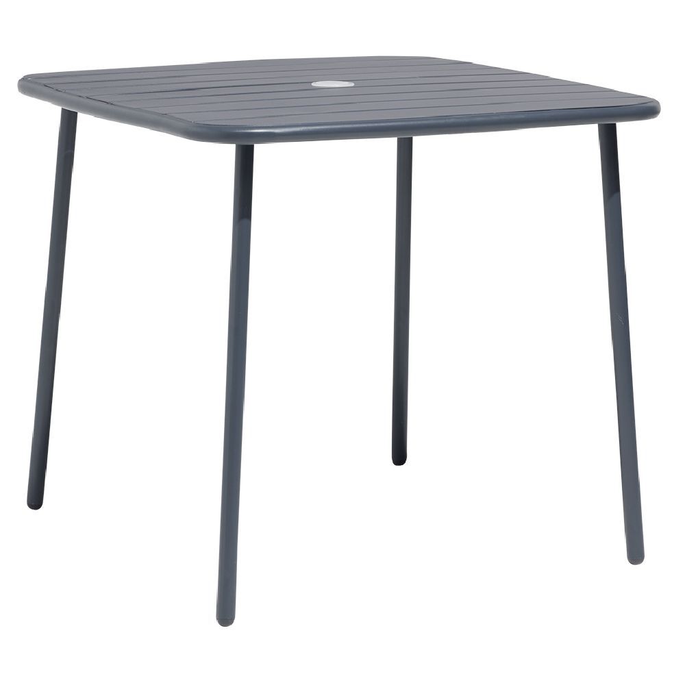 Table de jardin Fun 2 personnes métal gris 80x80xH72cm